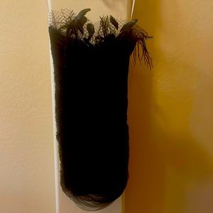 Guess Marciano black feather dress